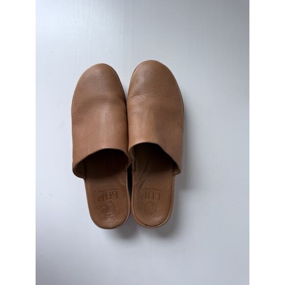 L'Amour Shoes - L'amour Des Pieds Glogs Wedge Shoes Women’s Sz 8.5 100% Leather Camel